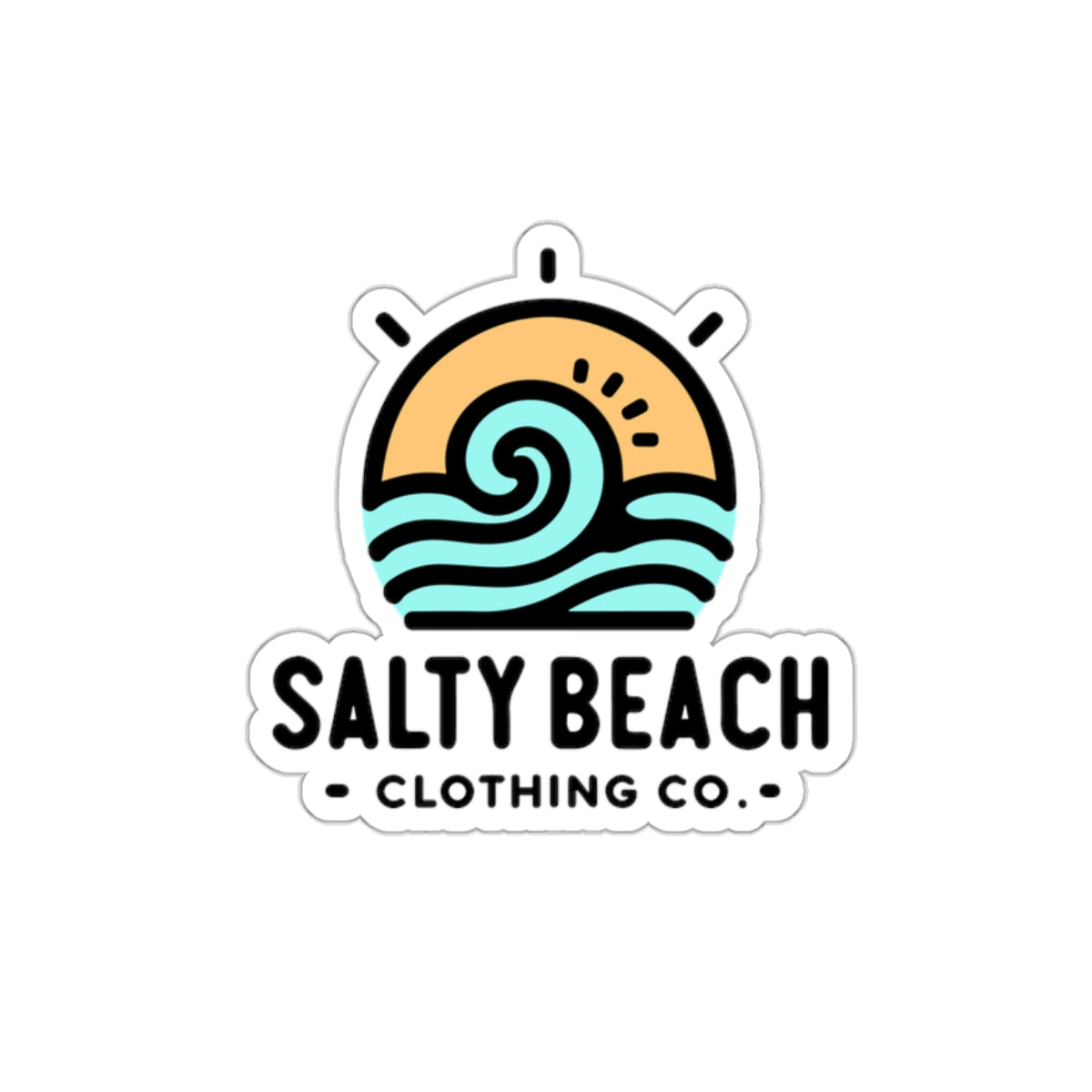 Salty Beach Clothing Co. Sunset Wave Sticker